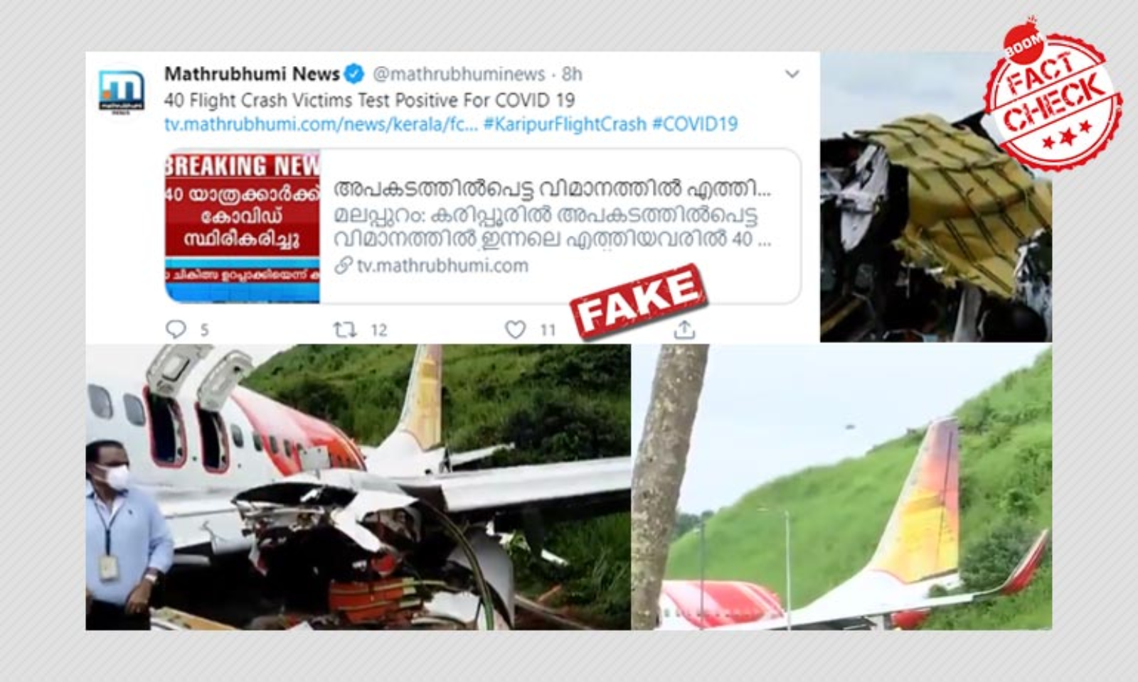 Kerala Plane Crash Malappuram Dc Denies 40 Passengers Tested Covid 19 Positive