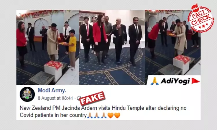 Video Of Jacinda Arderns Visit To A Temple Shared With False Claims