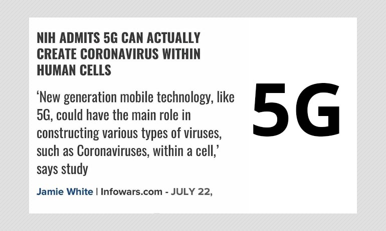 No, 5G Network Cannot Create Coronavirus Within Human Cells No, 5G Network Cannot Create Coronavirus Within Human Cells