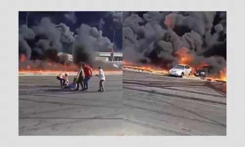 Video Of Egypt Pipeline Fire Viral As Beirut Blasts
