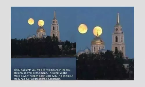 Will Moon And Mars Appear Of Equal Size In The Night Sky On Aug 27?