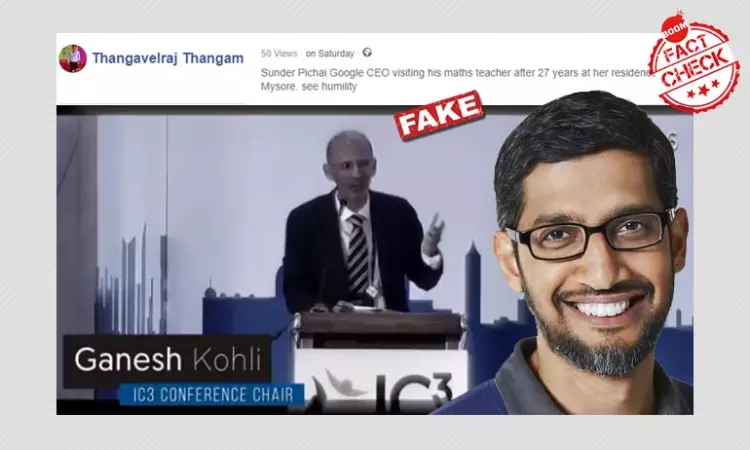 No, This Is Not Sundar Pichai Visiting His Maths Teacher After 27 Years