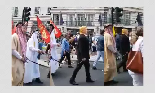 Video Of Protest Against Donald Trump Peddled As Arabs Being Mocked