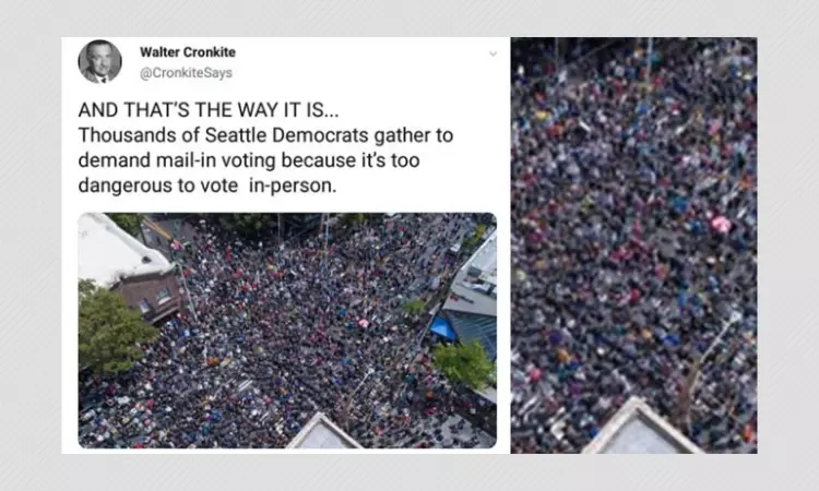 Photo Of Black Lives Matter Protest Peddled As Mail-in Vote Rally