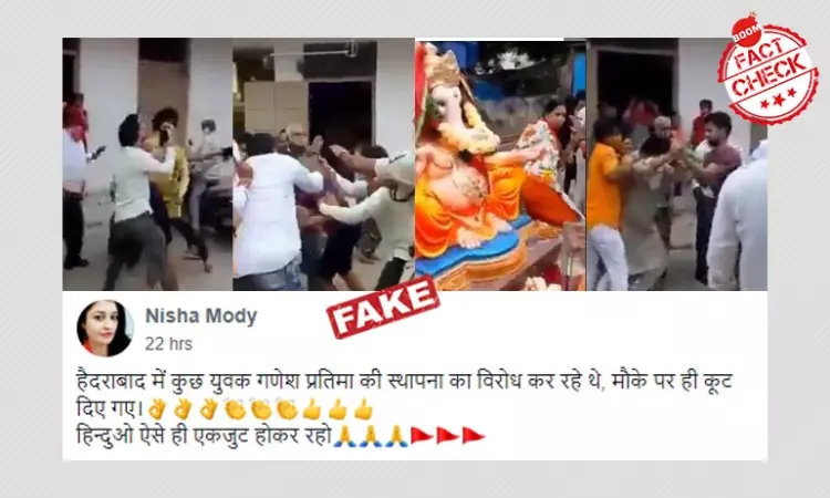 Video Of Brawl Among Hindus Over Ganesha Idol Viral With Communal Claim
