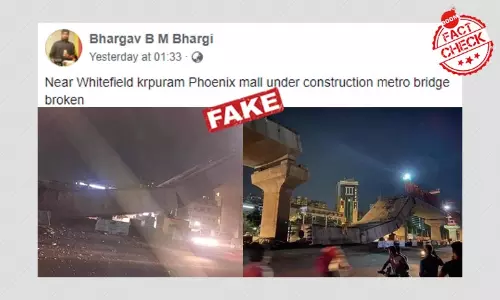 Pics Of Gurugram Flyover Collapse Peddled As Mumbai, Bengaluru, Ahmedabad