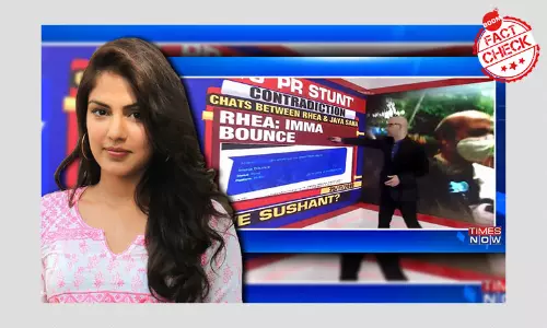 Times Now Links Rhea Chakrabortys Imma Bounce Chat To Bounced Cheque