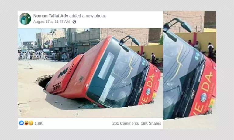 2018 Photo Of Bus Accident In Pakistan Shared As Recent