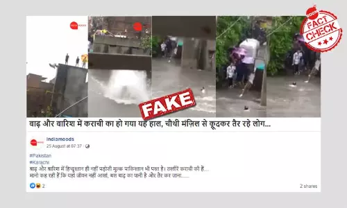 Video Of A Diving Stunt In Water-Logged Indore Shared As Karachi