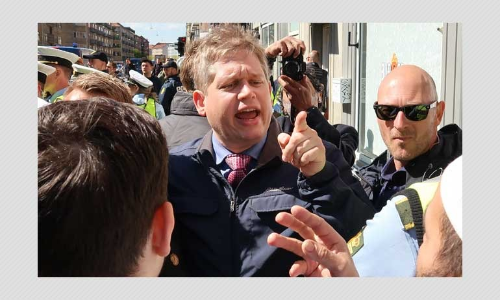 Image shows Danish far-right leader Rasmus Paludan