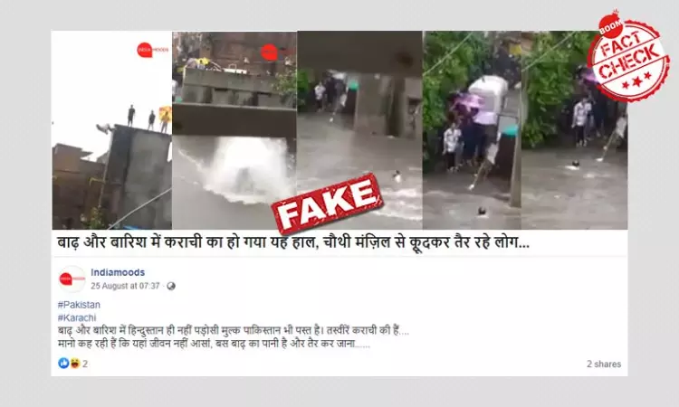 Video Of A Diving Stunt In Water-Logged Indore Shared As Karachi