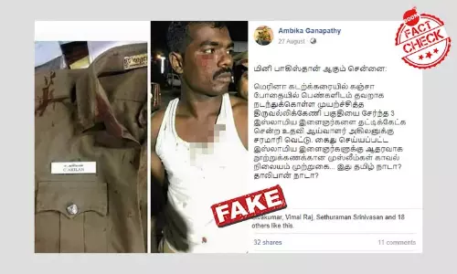 2017 Attack On Chennai Cop Peddled With False Communal Claim