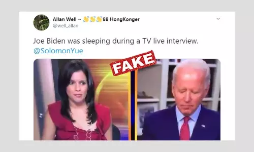 Video Doctored To Show Joe Biden Asleep During A TV Interview