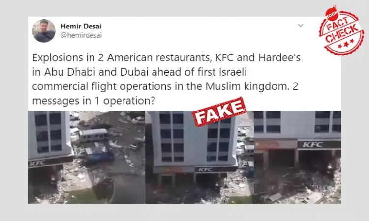 Blast At Abu Dhabi Restaurants Falsely Linked To First Israel-UAE Flight