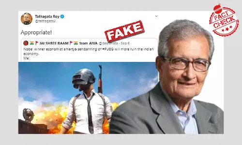 No, Amartya Sen Did Not Say PUBG Ban To Affect Indias Economy
