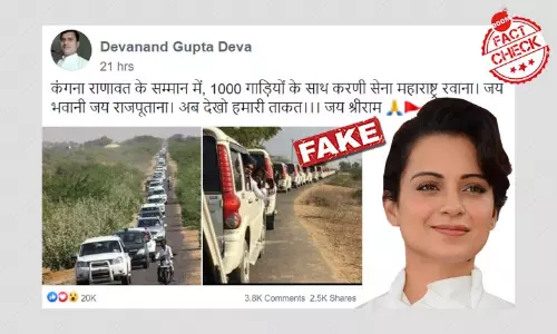 Unrelated Visuals Viral As Karni Senas Show Of Support For Kangana Ranaut