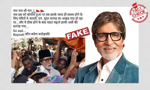 Amitabh Bachchan Visits Haji Ali After Recovering From COVID-19?Not Really