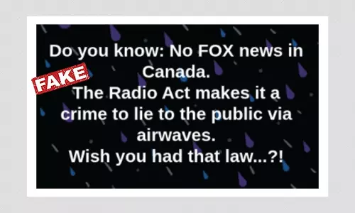 Posts That Claim Fox News Is Unavailable In Canada Are False