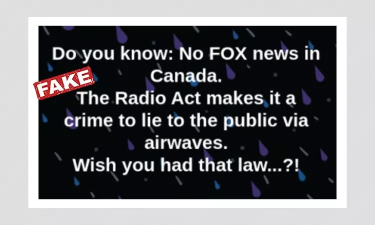 Posts That Claim Fox News Is Unavailable In Canada Are False