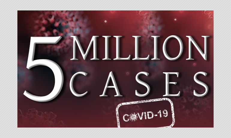 India Crosses 5 Million Cases, Latest Million Recorded In 11 Days India Crosses 5 Million Cases, Latest Million Recorded In 11 Days