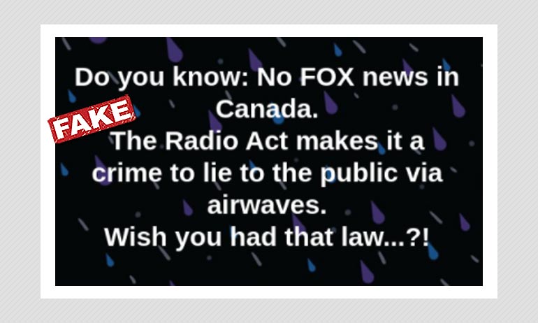 Posts That Claim Fox News Is Unavailable In Canada Are False Posts That Claim Fox News Is Unavailable In Canada Are False