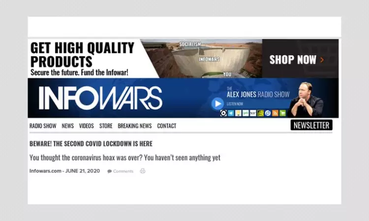 Alex Jones Hoax Pandemic Conspiracy Video Viral Despite Facebook Ban