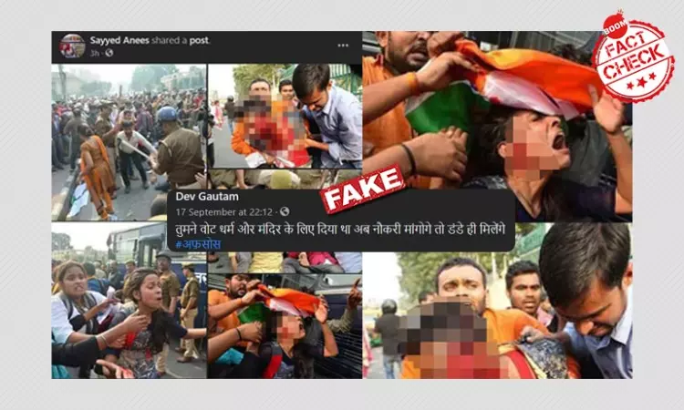 2018 Images From Protest In Lucknow Revived With Unemployment Twist