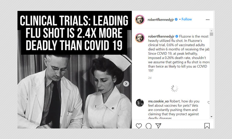 Posts Share False Claims About Flu Vaccine During COVID-19 Pandemic Posts Share False Claims About Flu Vaccine During COVID-19 Pandemic