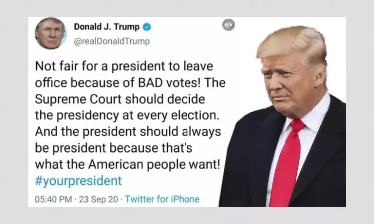 No, Trump Didnt Tweet That Supreme Court Should Elect The President