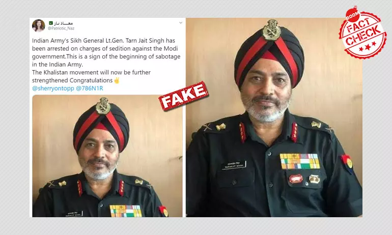 Indian Army Rubbishes Claim Of Lt General Taranjit Singh Being Arrested