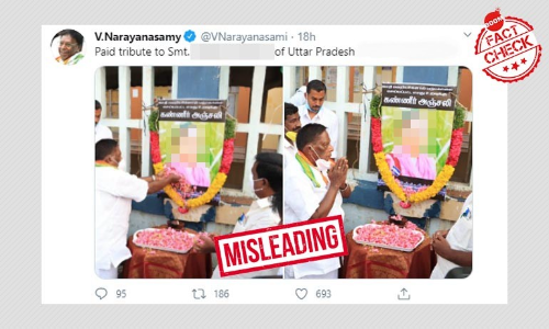 Puducherry CM Pays Tribute To Woman Misidentified As Hathras Victim