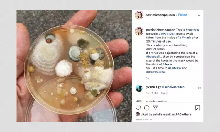 Post On Bacteria From Face Masks Viral With Misleading Claim