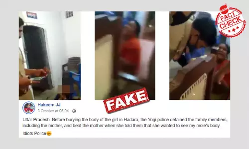 Unrelated Video Passed Off As Hathras Victims Mother Assaulted By Police