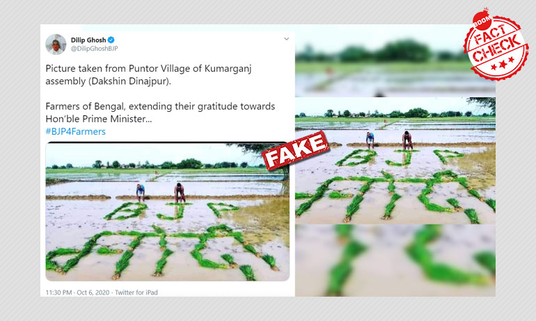 Dilip Ghosh Tweets Photo From Bihar As West Bengal Farmers Supporting BJP Dilip Ghosh Tweets Photo From Bihar As West Bengal Farmers Supporting BJP