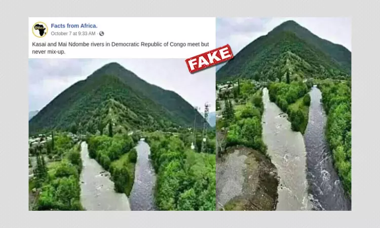 Photo Of Georgian Rivers That Never Mix Shared As DR Congo Rivers