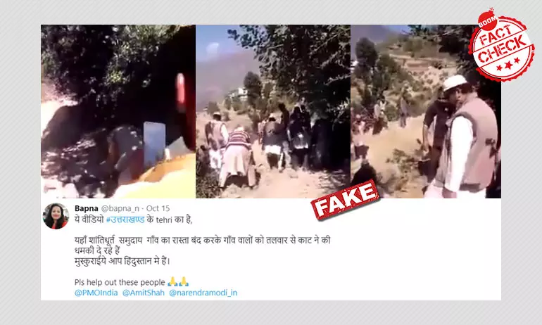 Local Road Dispute In HP Falsely Shared As Uttarakhand With Communal Spin