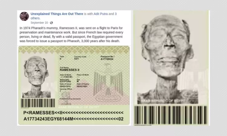 No Evidence Of A Passport Being Issued To Mummy Of Pharaoh Ramesses II