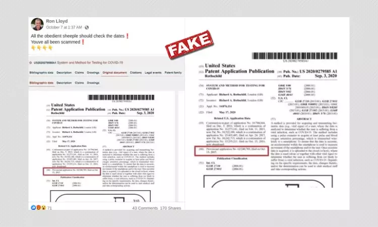 Conspiracy Theory About COVID-19 Testing Patent Rife On Facebook