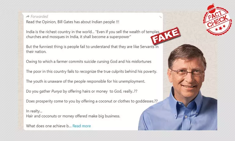 No, Bill Gates Did Not Say This About India And Its People