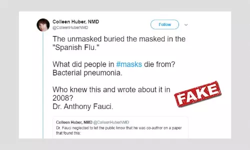 Bacterial Pneumonia Is Not Caused By Wearing Face Masks