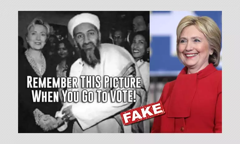 Photoshopped Image Shared To Claim Hillary Clinton Met Osama bin Laden