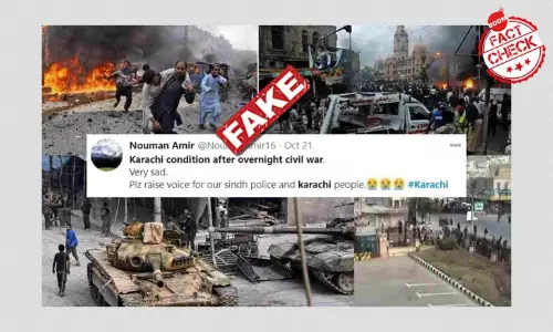 Set Of Old Images Revived With Civil War In Karachi Claims