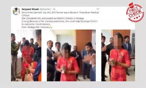 No, This Is Not Annies Kanmani Joy - Kodagus COVID-19 Warrior