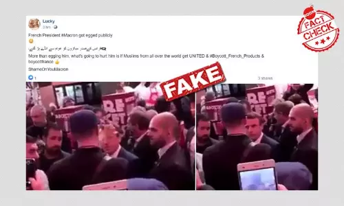 2017 Video Of Emmanuel Macron Getting Egged Revived With False Claim