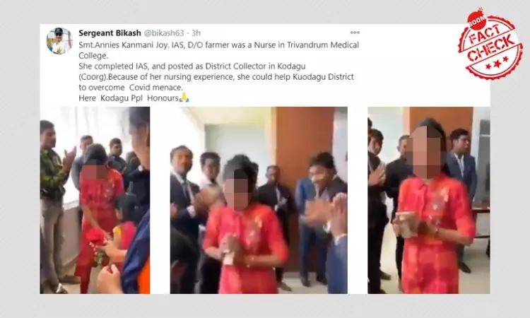 No, This Is Not Annies Kanmani Joy - Kodagus COVID-19 Warrior