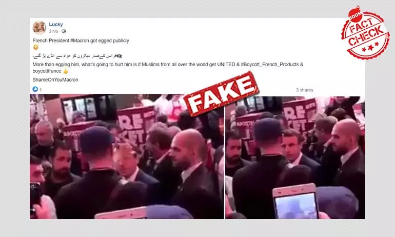 2017 Video Of Emmanuel Macron Getting Egged Revived With False Claim