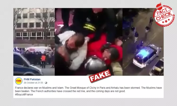 Unrelated Videos Falsely Shared As French Police Crackdown On Muslims