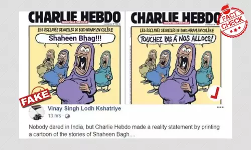 Viral Charlie Hebdo Cartoon On Shaheen Bagh Protestors Is Fake