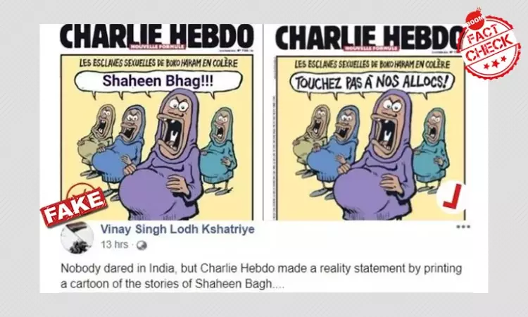 Viral Charlie Hebdo Cartoon On Shaheen Bagh Protestors Is Fake