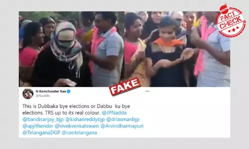 Dubbaka Bypolls: Old Video Of TRS Workers Distributing Money Revived